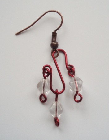 č.2011 červené náušnice